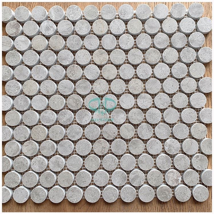 Grey Marble Penny Round Mosaci Bathroom Floor Tiles.jpg Grey Marble Penny Round Mosaci Bathroom Floor Tiles.jpg