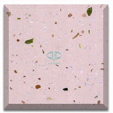 Розовый камень терраццо